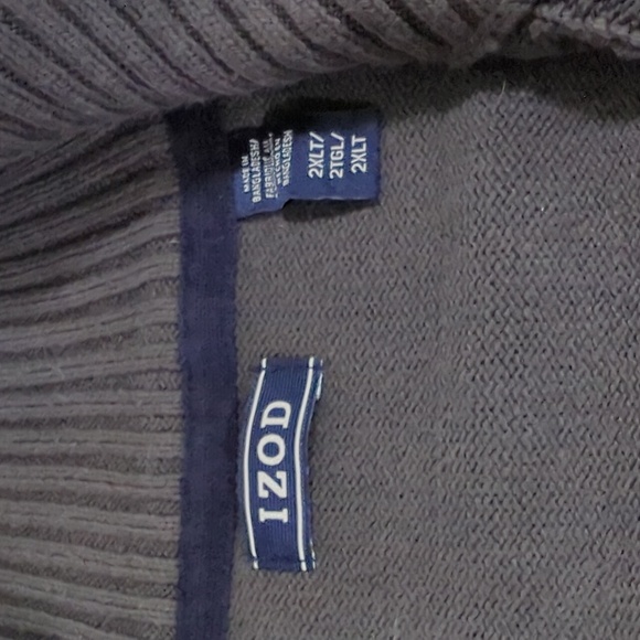 Izod 2XLT men's 1/4 zip sweater EUC grey XXLT - Picture 3 of 4